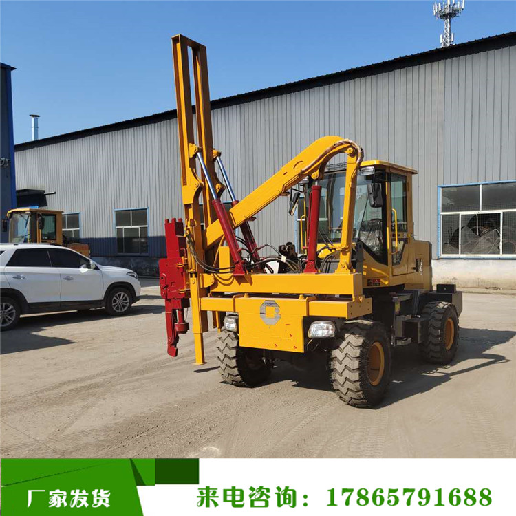 高速公路波形护栏打桩机钻孔一体大型建筑工程钻头液压捶打压桩机