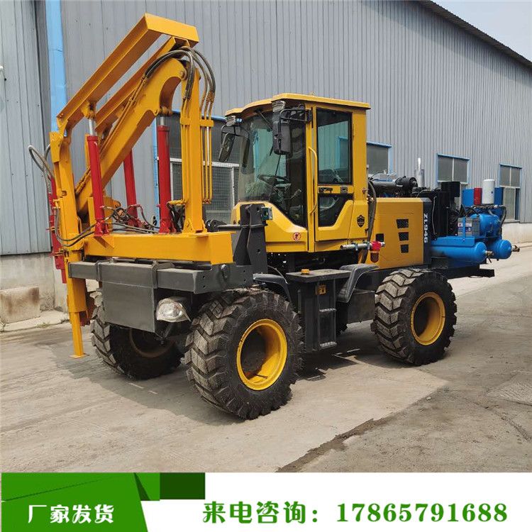 新公路工程护栏打桩机 打拔钻波形护栏桩机 立柱打桩机快速打桩