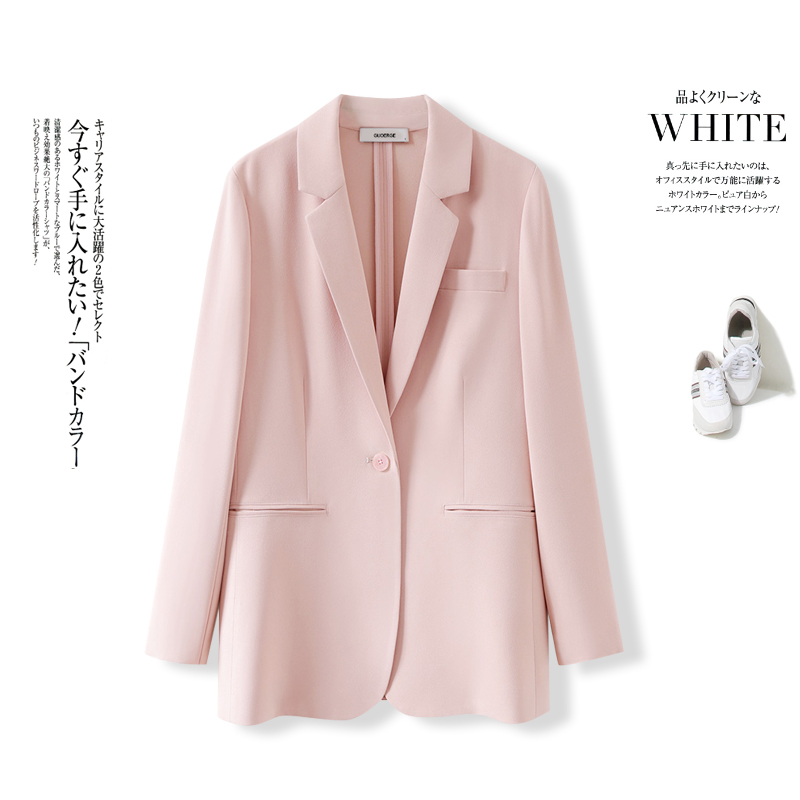 醋酸长袖西装外套过而歌普通通勤