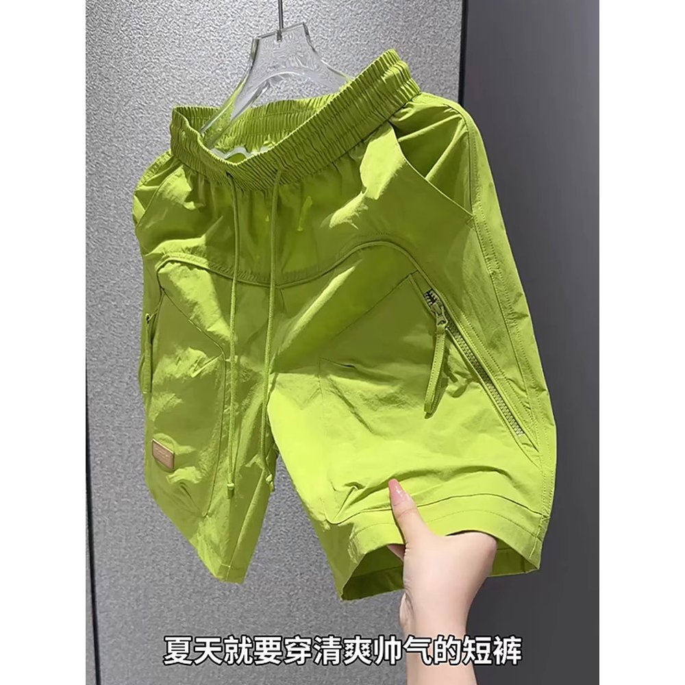 夏季新款速干工装运动短裤男潮流时尚百搭宽松透气休闲沙滩五分裤,男装,休闲裤,淘宝优惠券,粉丝福利购,淘宝优惠卷