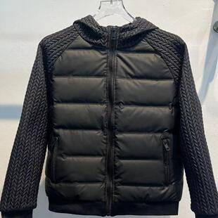 潮流帅气夹克棉服 拼接保暖连帽棉衣外套休闲百搭轻薄时尚 男士 冬季