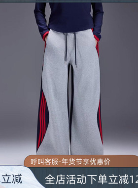 拓谷秋装美式束脚运动休闲裤街舞三条杠拼色阔腿工装裤女款Q52587