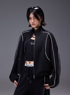 拓谷女装休闲夹克外套棒球服秋季新款拉链卫衣早秋短款外套Q52233