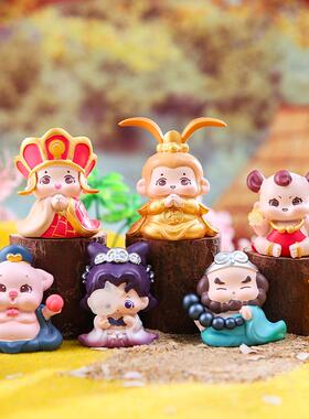 厂家直销国潮风神话系列祥瑞神兽盲盒摆件桌面装饰品节日礼品