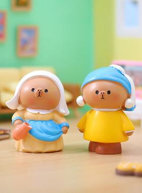 萌趣可爱卡皮巴拉豚豚艺术家潮流盲盒周边手办装饰品摆件厂家直销