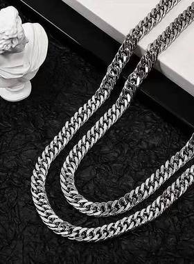 欧美加密钛钢项链男士百搭不掉色霸气时尚厂家不锈钢嘻哈饰品