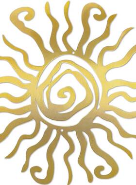 跨境太阳神铁艺摆件装饰品挂件太阳花环设计铁皮装饰家居装修庭院