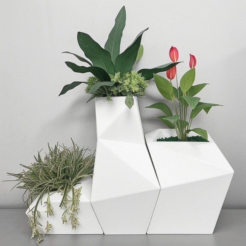 玻璃钢落地大花瓶现代酒店办公室大堂美陈软装饰品插绿植组合花器,家居饰品,花瓶,淘宝优惠券,粉丝福利购,淘宝优惠卷