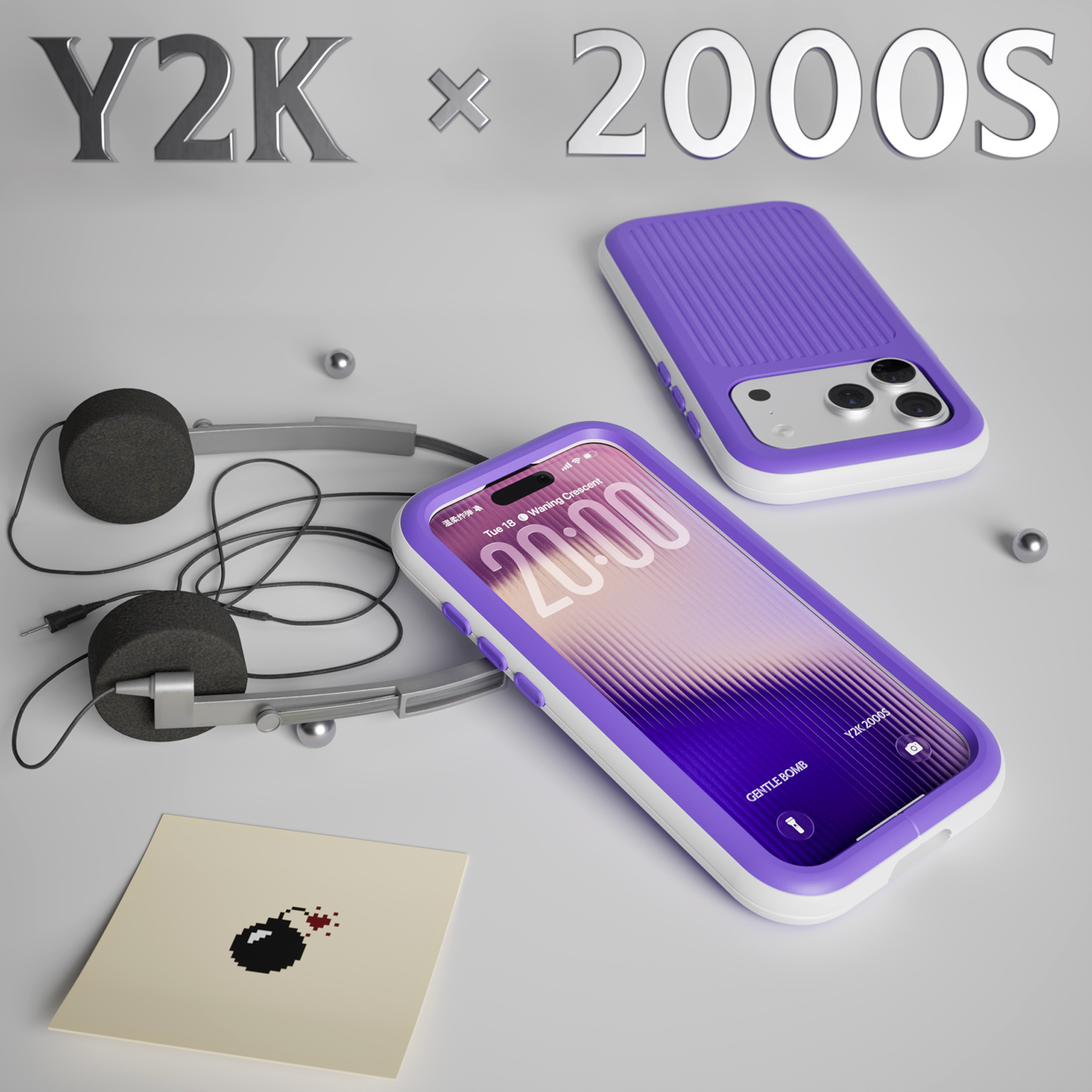 GENTLE BOMB iPhone Y2K手机壳 千禧美学 复