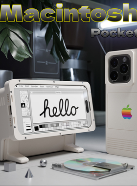 GENTLE BOMB iPhone麦金塔手机支架 MagSafe磁吸充电底座 Macintosh ins风 桌面 复古未来主义 简约工业风