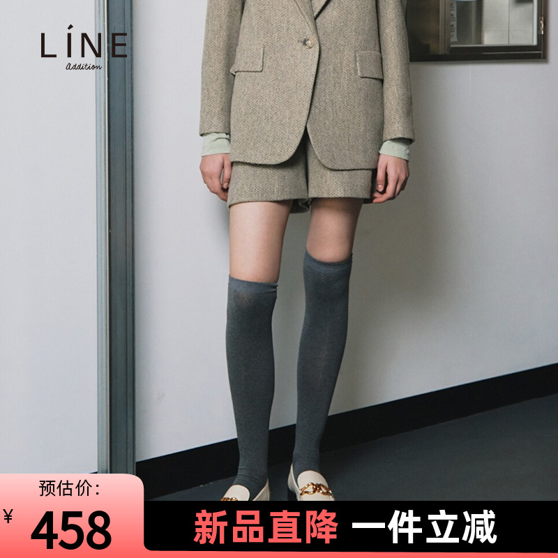 LINE高腰简约休闲短裤女春季新款时尚显瘦短裤NWSLMK4400