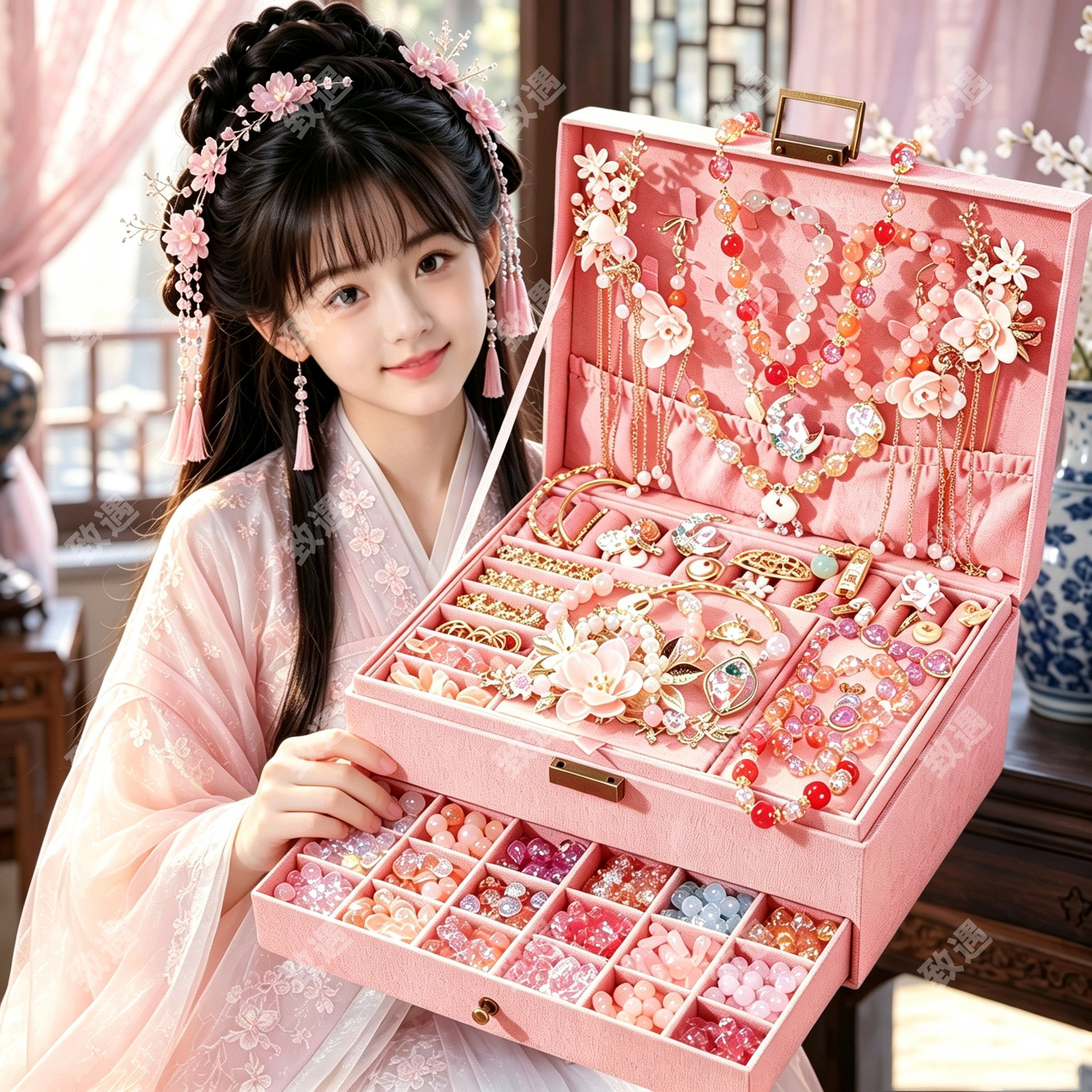 儿童串珠礼盒女孩玩具
