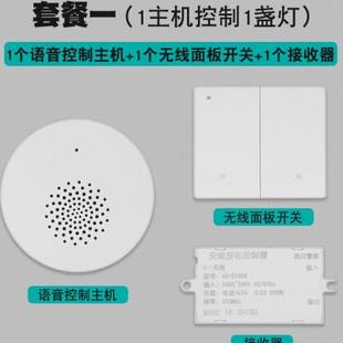 智能AI语音助手k声控照明灯控家用智能开关灯机器人无线控制免布