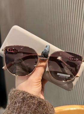 日本GENTRY MONSET偏光墨镜女金属茶色女士高级感太阳眼镜抗UV