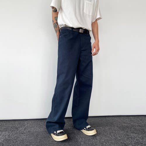 basicmatch宽松直筒休闲裤长裤男
