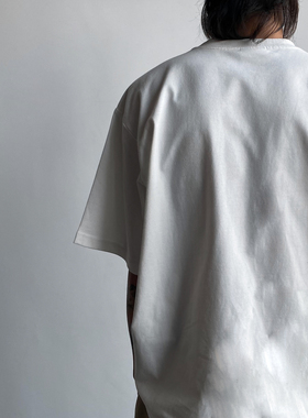 BasicMatch/白色/炭灰色/黑色磨毛宽松短袖T恤