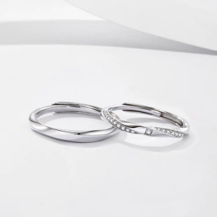 法国george melis范琦莫比乌斯共度爱河情侣对戒s925银小众轻