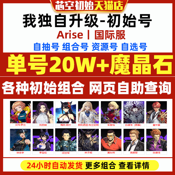 我独自升级Arise国际服初始号