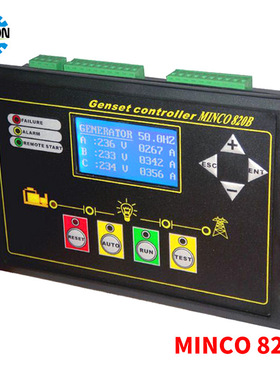 液晶全功能柴油发电机组智能监控模块MINCO 820B中英文屏控制器