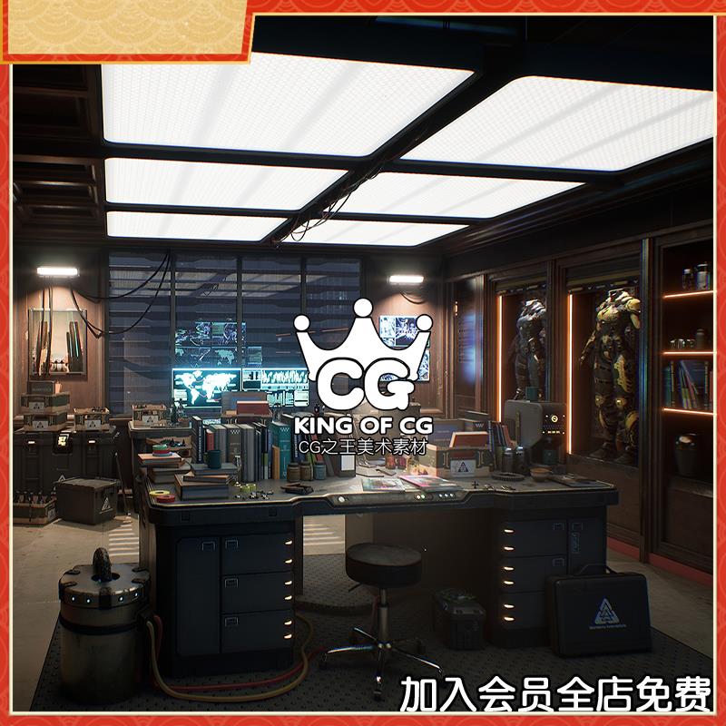 Cyberpunk Tech Engineer's Apartment  UE5虚幻赛博工程师公寓