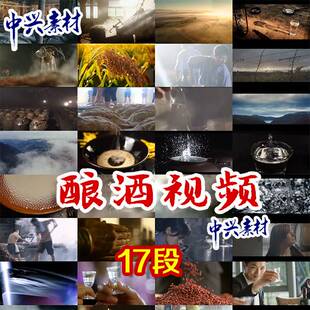 酿酒工艺踩曲白酒文化倒酒酒花酒厂宣传片酿造发酵糟窖视频素材