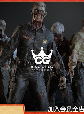 SuperZombie8  UE5虚幻4 生活人物僵尸丧尸怪物带动画角色模型