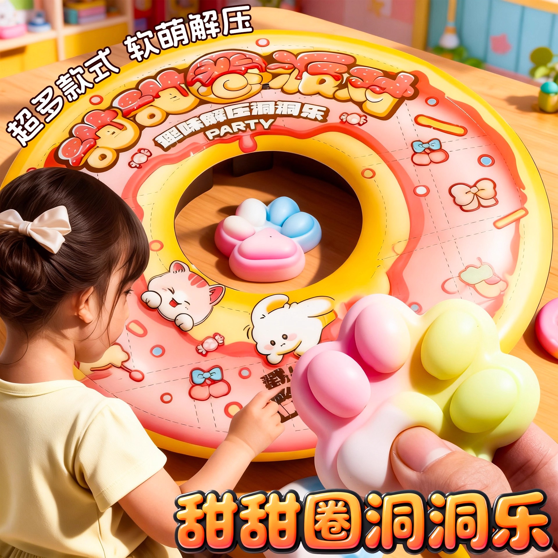 2025新款洞洞乐甜甜圈猫爪捏捏