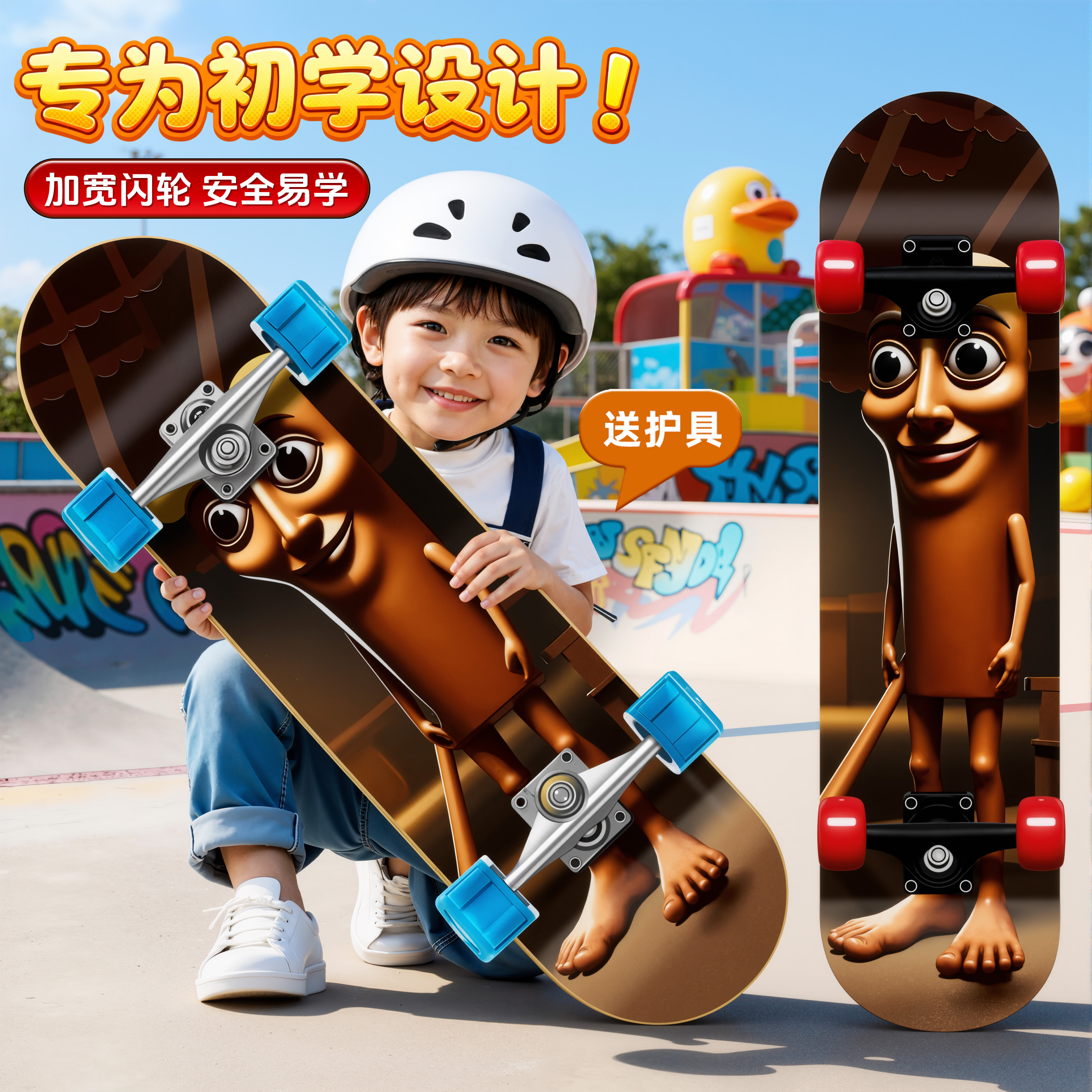 2025年新款AI外国山海经儿童滑板