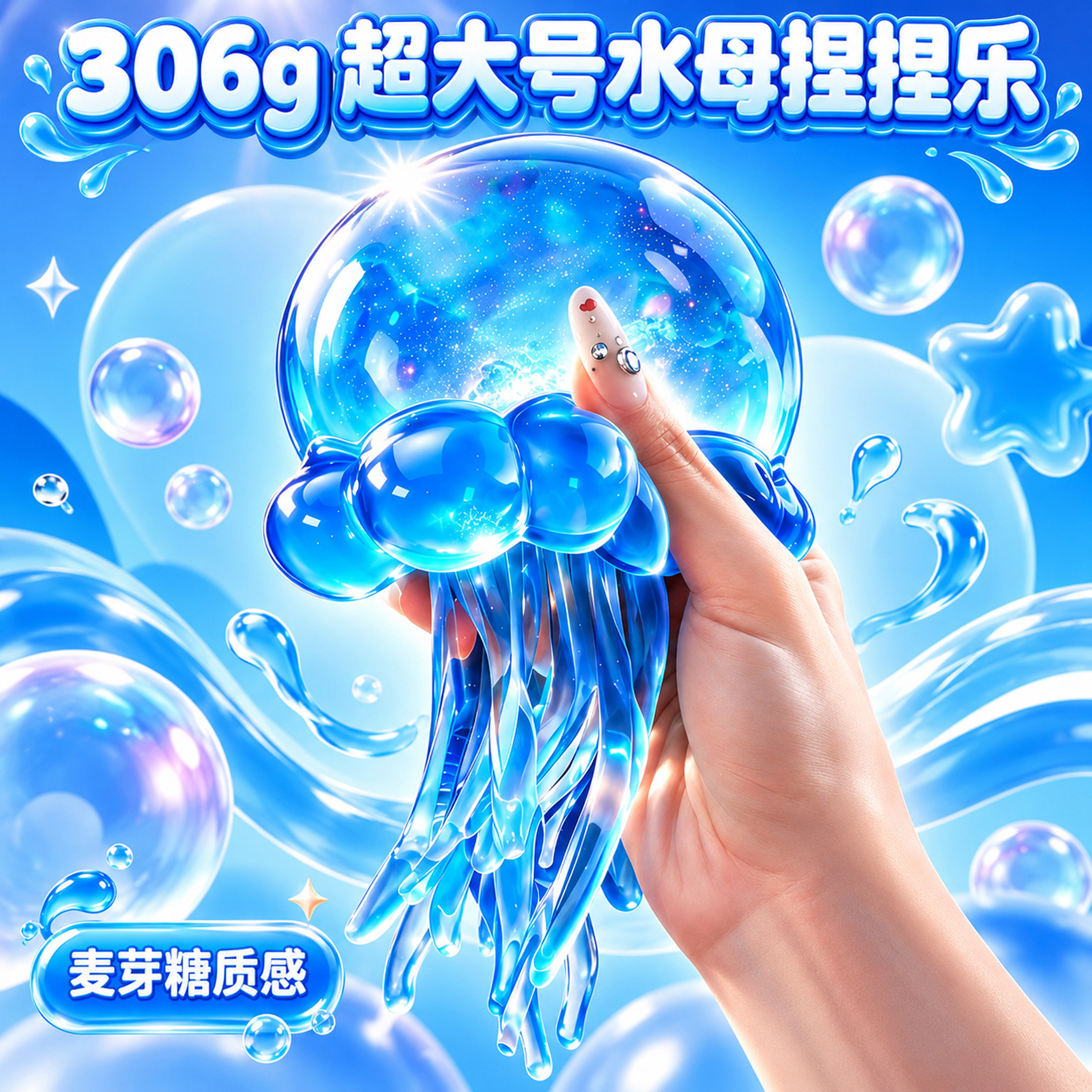 正版Needoh麦芽糖水母捏捏乐squishy慢回弹超软女生发泄解压玩具