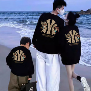 mzwz女卫衣潮牌联名2024新款爆款青少年情侣装圆领亲子童连帽M11