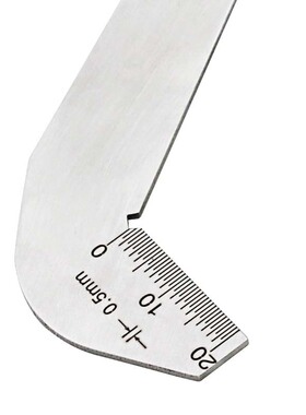 不锈钢钻头前刃规 118度角器顶角规前刃测量 钻头样板尺 刃部量规