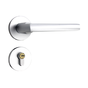 58中心距分体式门锁卧室木门7250锁体黑色执手锁5845小葫芦把手锁