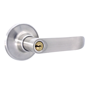 三杆执手锁适合门厚25-65mm彩钢板三柱锁卫生间三杆式球锁把手锁