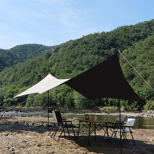 MUZENT露营天幕户外烧烤野餐野营帐篷遮阳黑胶银胶雨棚防晒天幕