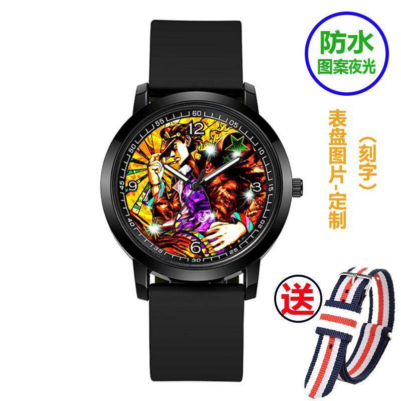 2024动漫夜光手表JOJO的奇妙冒险定制防水手表二次不灭钻石电子石