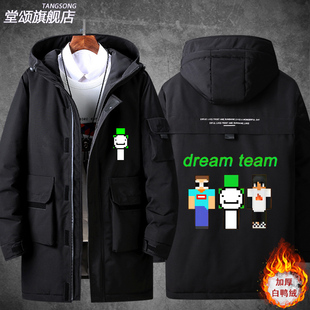 2026我的世界dream游戏周边印花羽绒服宽松棉衣加厚外套衣服男女