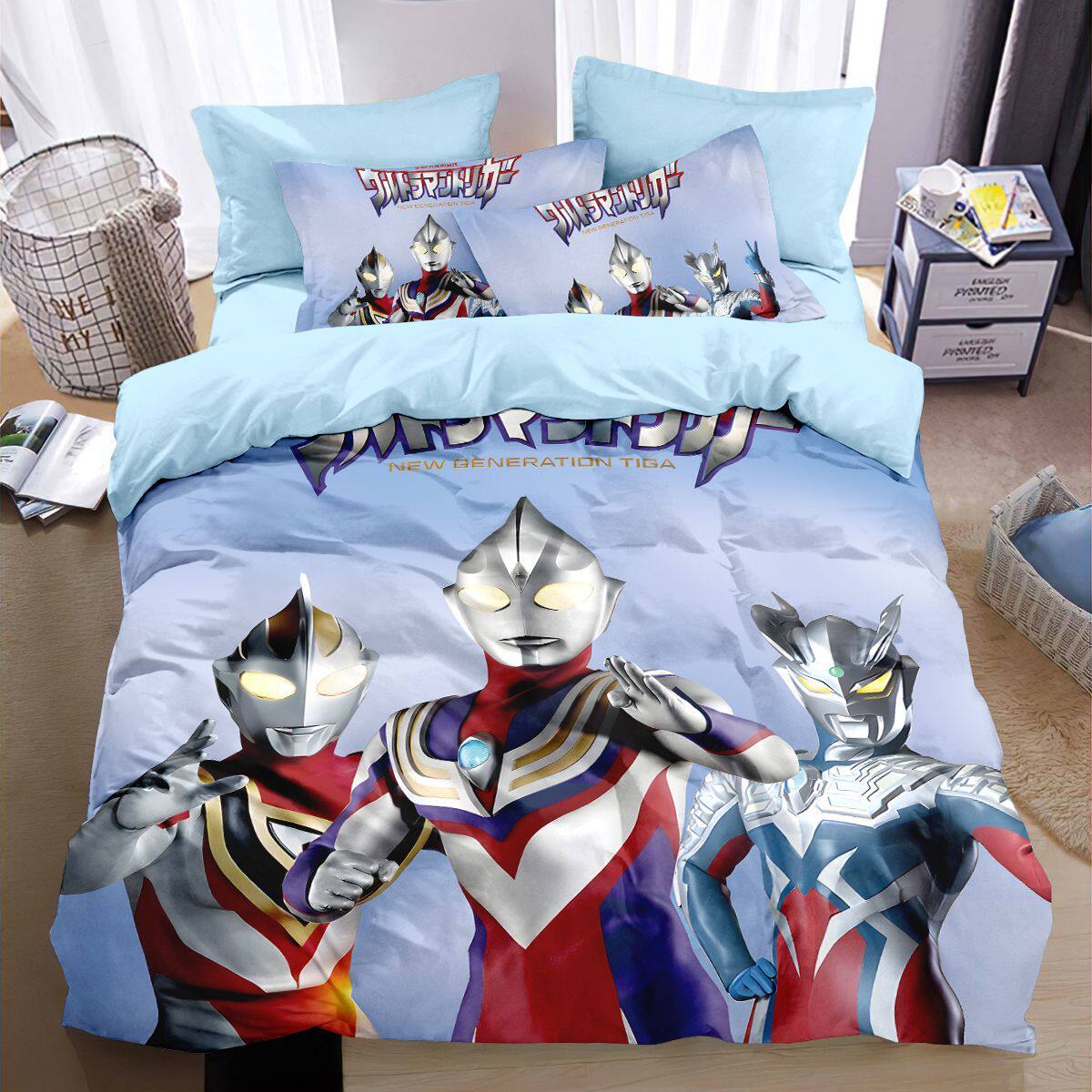 2026奥特曼全棉四件套卡通男生学生宿舍儿童床上用品三件套床单床