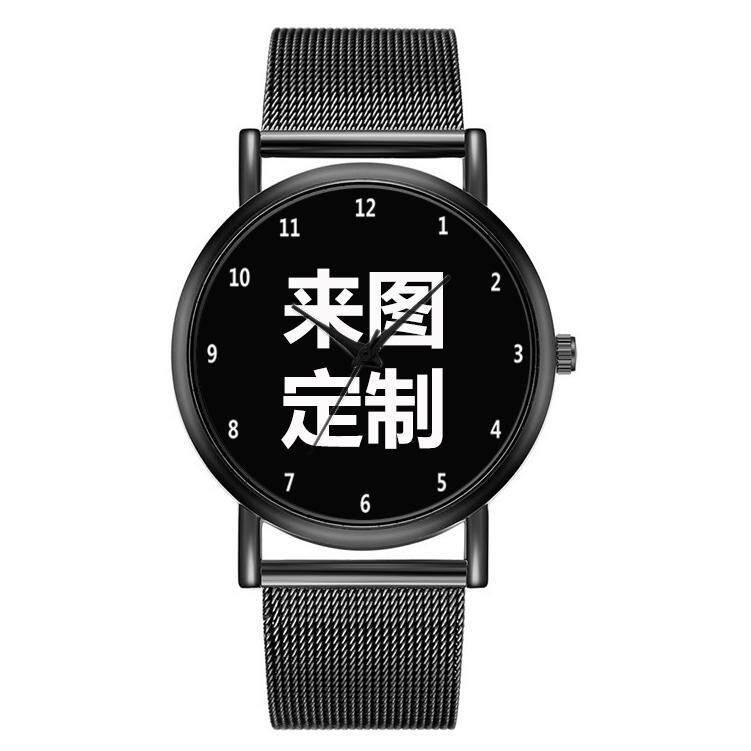 2024DIY手表女简约气质照片订制刻字定制情侣腕表来图定做男创意