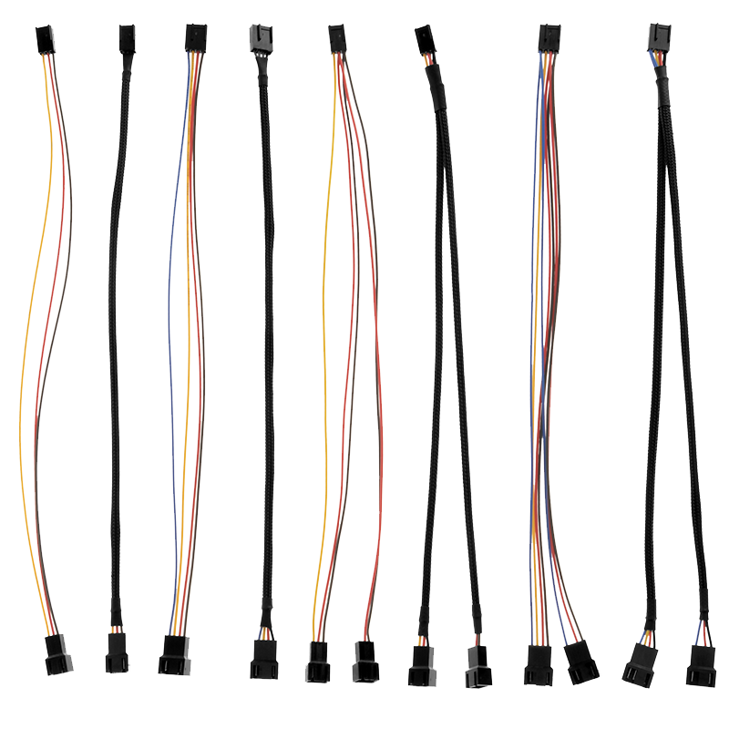 电脑机箱风扇延长线 3针 4针 3p 4pin散热风扇拓展线 一分二 包邮