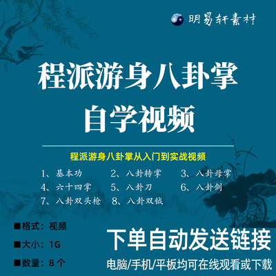 程派游身八卦掌自学从入门到精通实战视频