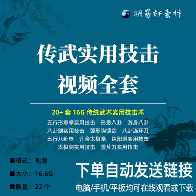 传统武术技击精华视频合集中国功夫传武实战
