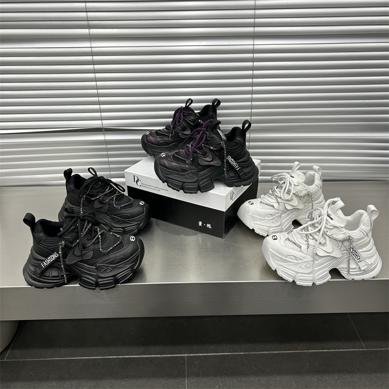 欧货复古春季增高松糕老爹鞋女