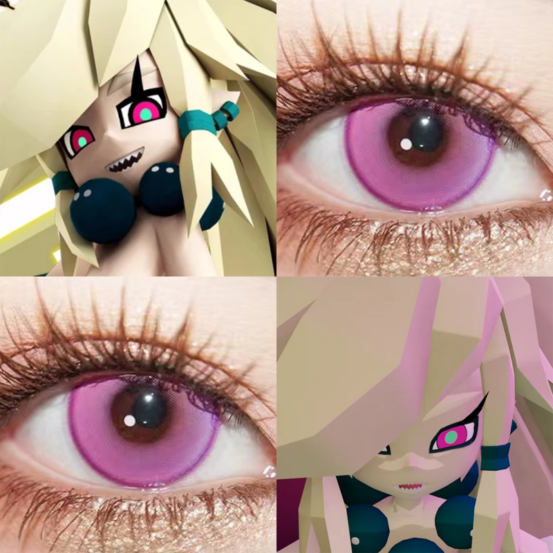 佩利cos美瞳凹凸世界女塞壬泉玫紫极光紫粉色星云隐形眼镜佳JA