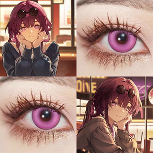 崩铁卡夫卡cos美瞳推荐日半年抛doya火龙果紫粉色显色混血漫展gt