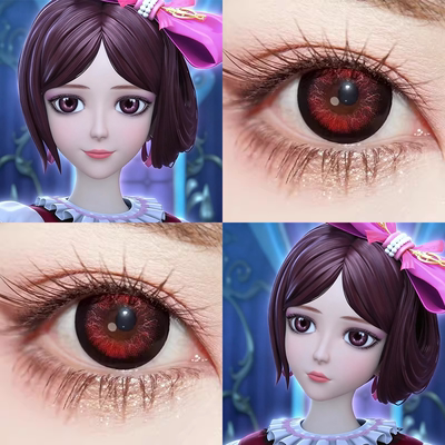 菲灵同款cos美瞳日抛yukicon禁忌之花显色漫展1:1还原官方正品gt