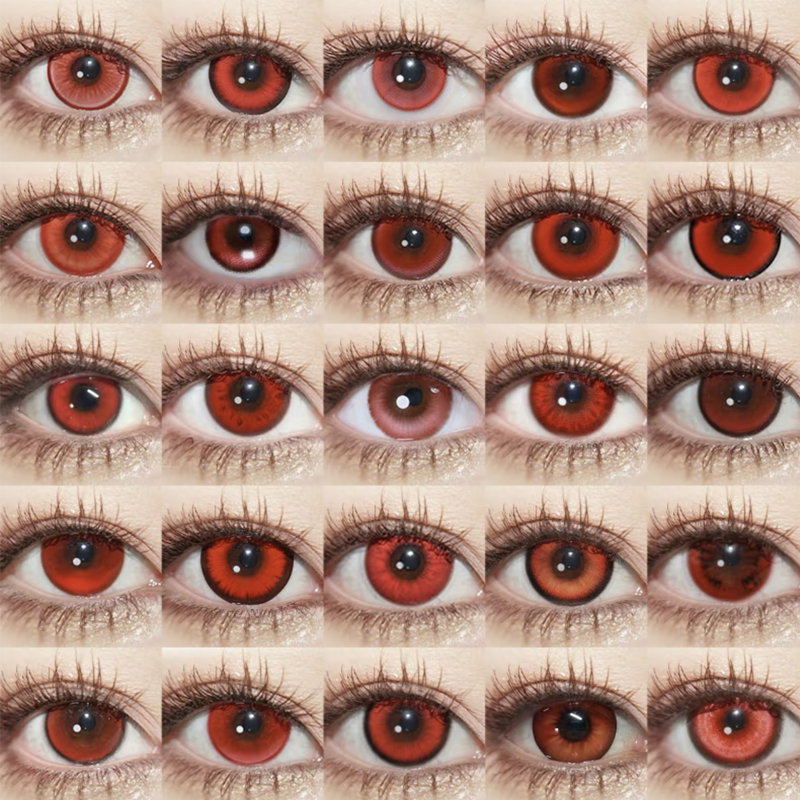 doya红色美瞳cos日抛敖闰花火艾莲见雅显可莉刃IVAN花城仆人年JA