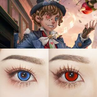 第五人格演绎之星国际服骑士cos美瞳异瞳律师晓日红显色万圣节JA