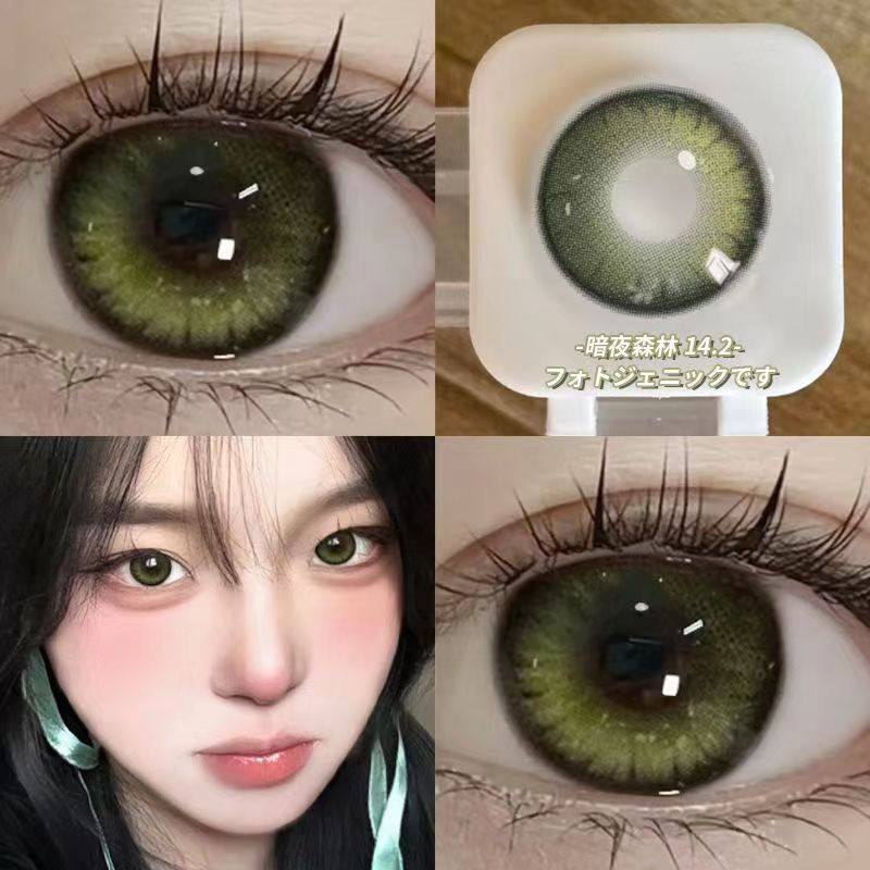 2025新款绿色美瞳COS大直径半年抛官网正品混血近视隐形眼镜AXO