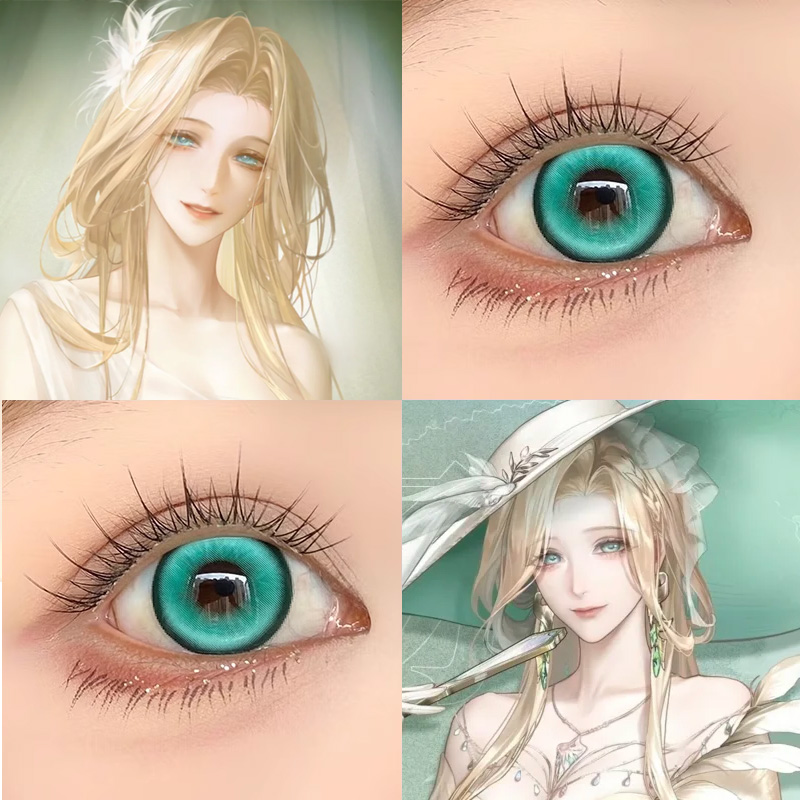 玛格丽塔cos美瞳无期迷途救赎芭比豆蔻年华幻色青绿抹茶绿显色gt