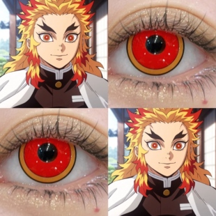 炼狱杏寿郎cos美瞳年抛鬼灭之刃中岛敦花谱魔法少女钻石显色女JA